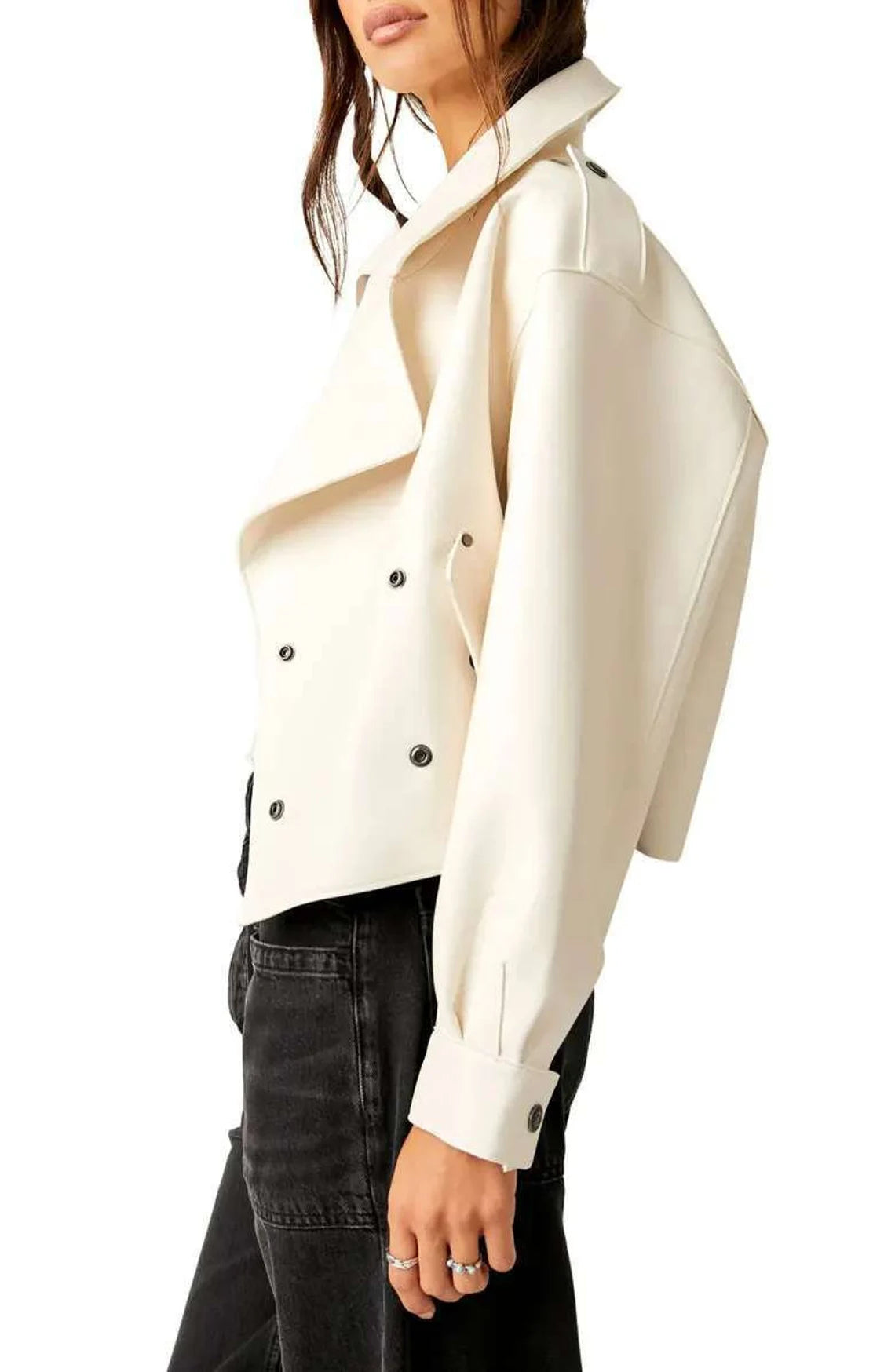 Women’s Ivory Leather Jacket